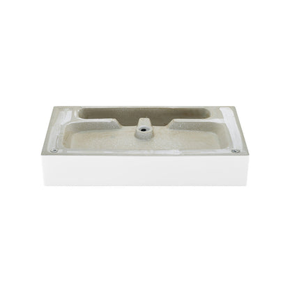 Swiss Madison Claire 30" Console Sink White Basin Chrome Legs with 8" Widespread Holes