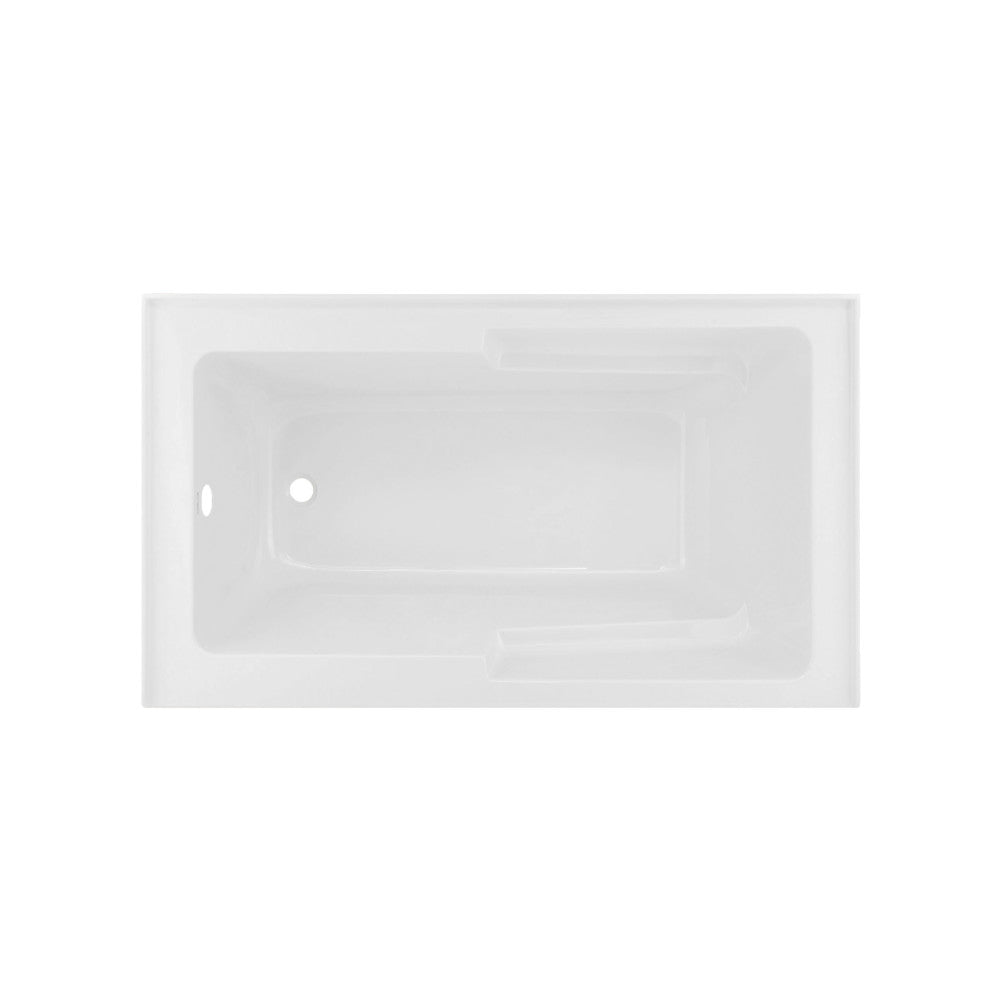 Swiss Madison Voltaire 48" x 30" Left-Hand Drain Alcove Integrated Armrest Bathtub with Apron