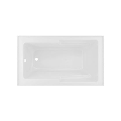 Swiss Madison Voltaire 48" x 30" Left-Hand Drain Alcove Integrated Armrest Bathtub with Apron