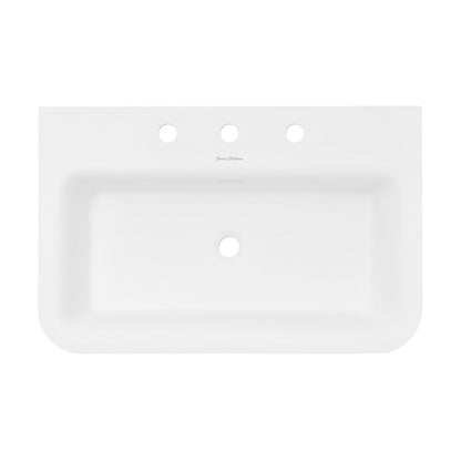 Swiss Madison Ivy 32" Solid Surface Console Sink in Matte Black