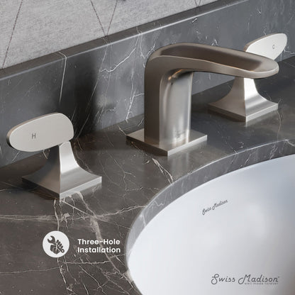 Swiss Madison Chateau 8 in. Widespread, 2-Handle, Bathroom Faucet in Brushed Nickel