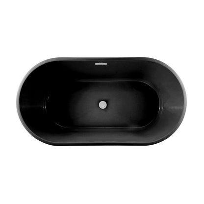 Swiss Madison Claire 60" Freestanding Bathtub in Matte Black