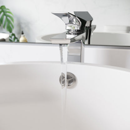 Swiss Madison Monaco Single Hole, Single-Handle, High Arc Bathroom Faucet in Chrome