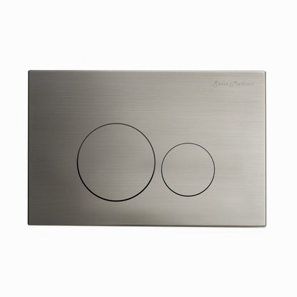 Swiss Madison Wall Mount Dual Flush Metal Actuator plate in Matte Silver