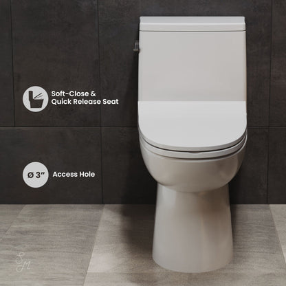 Swiss Madison Daxton One-Piece Elongated Left Side Flush Toilet 1.28 gpf