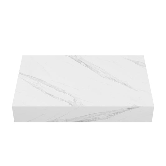 Swiss Madison Monaco 36" Floating Bathroom Shelf in White Marble (SM-VS252)