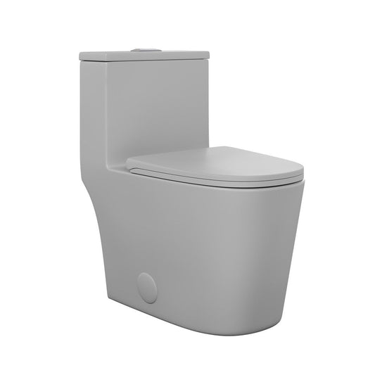 Swiss Madison Dreux One Piece Elongated Dual Flush Toilet in Matte Grey 0.95/1.26 GPF