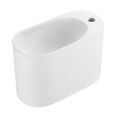 Swiss Madison Terre 18" Right Side Faucet Wall-Mount Bathroom Sink in White