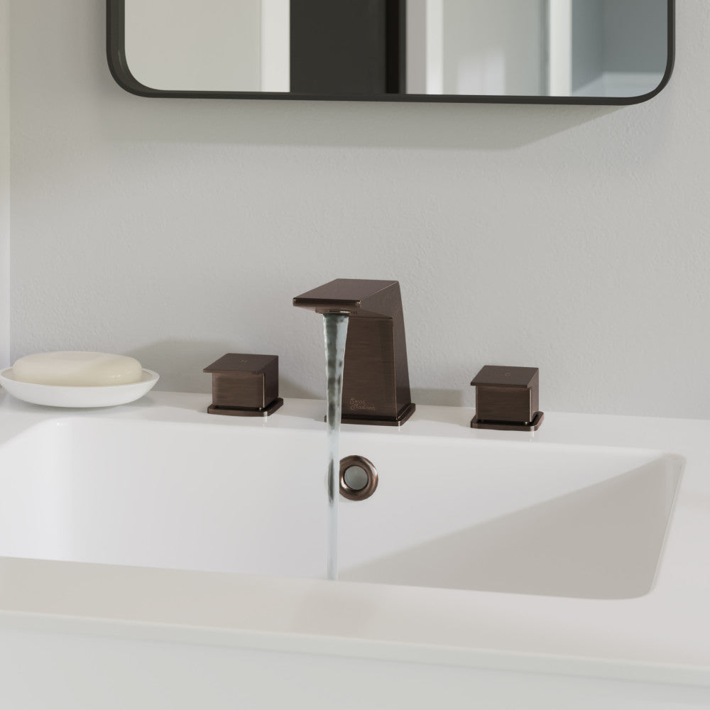 Swiss Madison Carre 8 in. Widespread, 2-Handle, Bathroom Faucet in Oil Rubbed Bronze