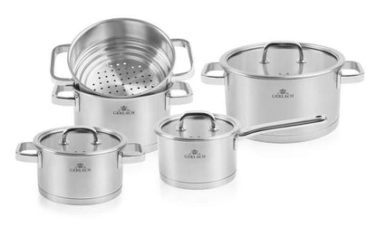 Gerlach PRESTIGE Stainless Steel Pot Set With Lids 9 pcs