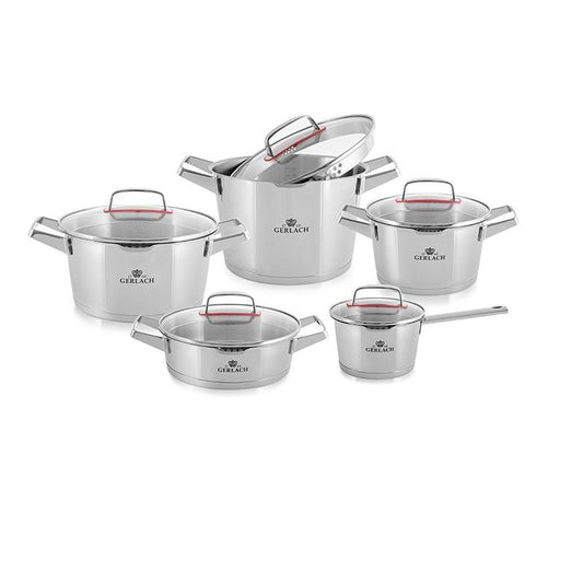 Gerlach SUPERIOR Stainless Steel Pot Set With Lids 10 pcs