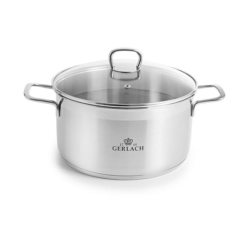 Gerlach BRAVA Stainless Steel Pot Set With Lids 8 pcs