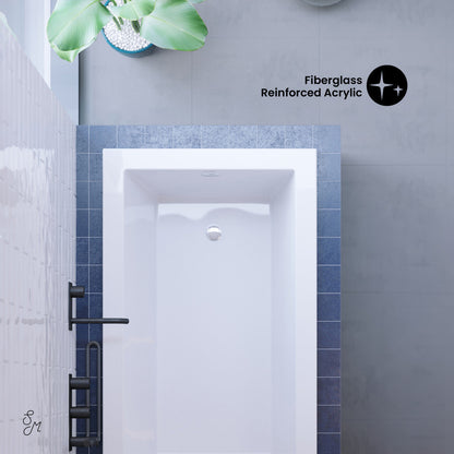 Swiss Madison Voltaire 60" x 30" Reversible Drain Drop-In Bathtub