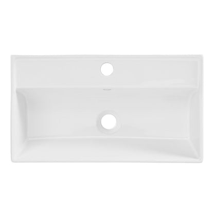 Swiss Madison Claire 22" Wall-Mount Bathroom Sink with Brushed Gold Towel Bar