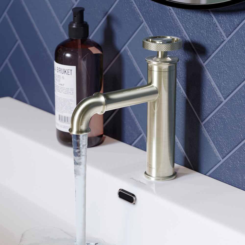 Swiss Madison Avallon Single Hole, Single-Handle Wheel, Bathroom Faucet in Brushed Nickel