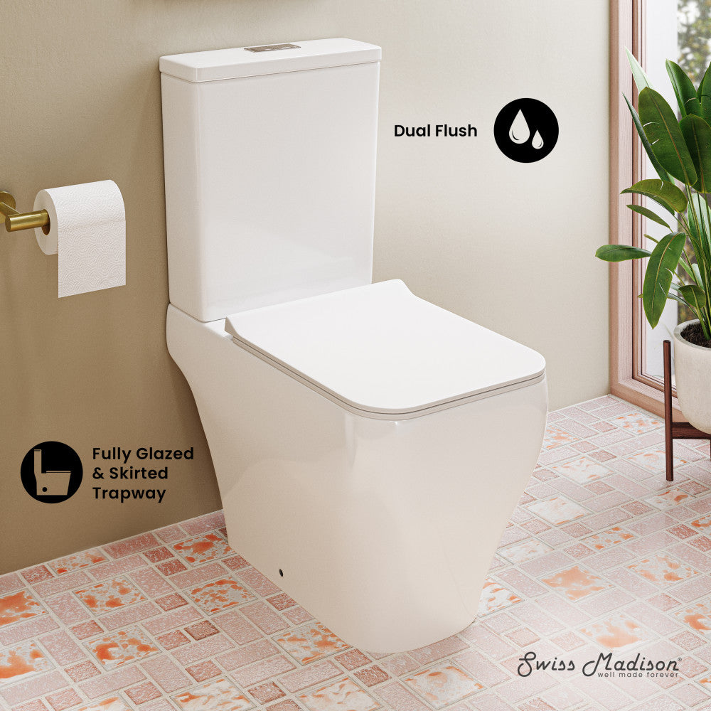 Swiss Madison Nadar Two-Piece Square Toilet Dual-Flush 1.1/1.6 gpf