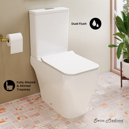 Swiss Madison Nadar Two-Piece Square Toilet Dual-Flush 1.1/1.6 gpf