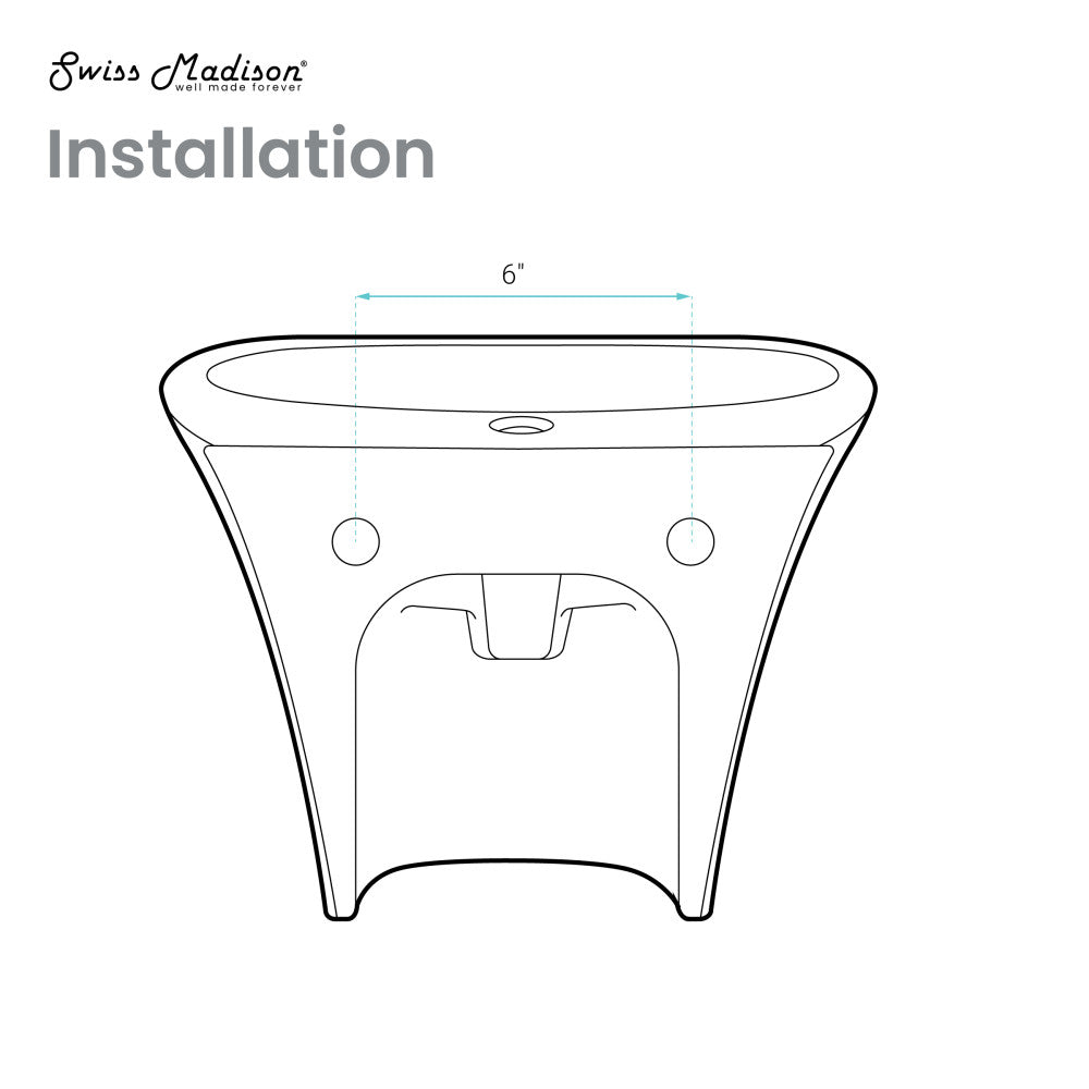 Swiss Madison Ivy 19" Wall-Mount Bathroom Sink