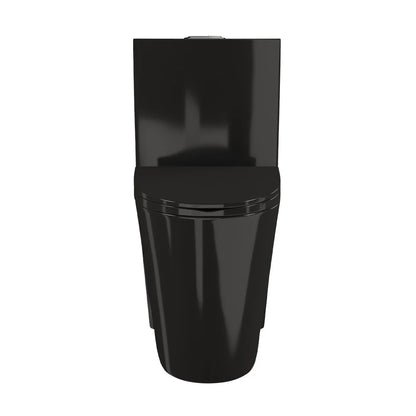 Swiss Madison St. Tropez One Piece Elongated Toilet Vortex™ Flush in Glossy Black 1.1/1.6 gpf