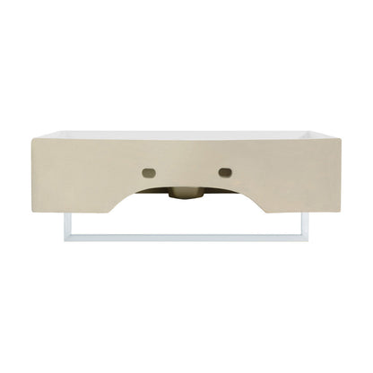 Swiss Madison Claire 22" Wall-Mount Bathroom Sink with Silver Towel Bar