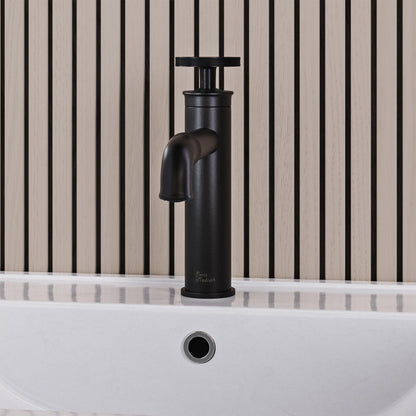 Swiss Madison Avallon Single Hole, Single-Handle Wheel, Bathroom Faucet in Matte Black