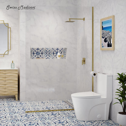 Swiss Madison St. Tropez One Piece Elongated Toilet Dual Vortex Flush 1.1/1.6 gpf with 10" Rough In