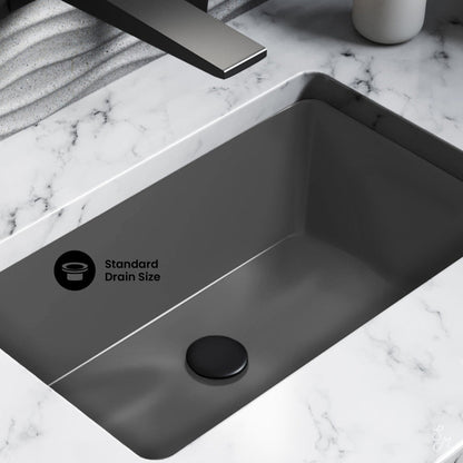 Swiss Madison Voltaire 21" Rectangular Ceramic Undermount Bathroom Sink in Matte Gray