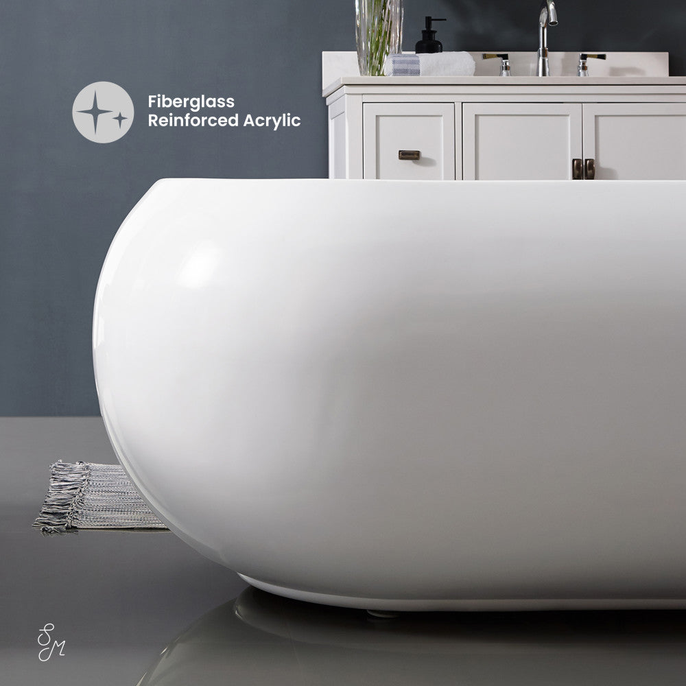 Swiss Madison Plaisir 63" Freestanding Bathtub