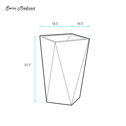 Swiss Madison Brusque One-Piece Pedestal Sink