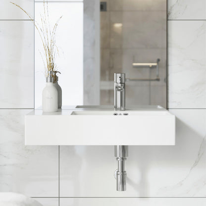 Swiss Madison St. Tropez 24" Rectangle Wall-Mounted Sink with Right Side Faucet Mount