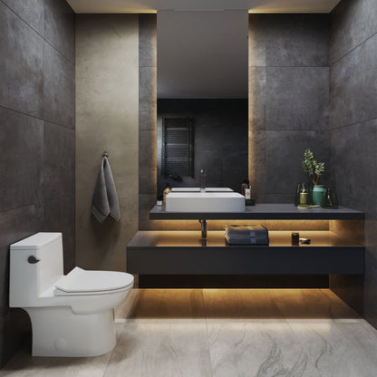 Swiss Madison Daxton One-Piece Elongated Left Side Flush Toilet 1.28 gpf