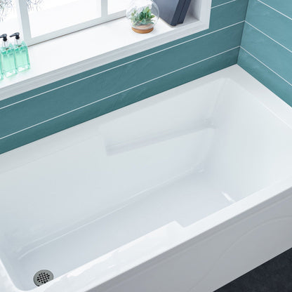Swiss Madison Ivy 60" x 30" Left-Hand Drain Alcove Bathtub with Apron