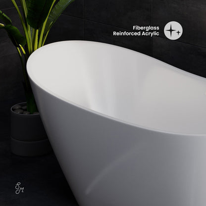 Swiss Madison Ivy 60" Double Slipper Freestanding Bathtub