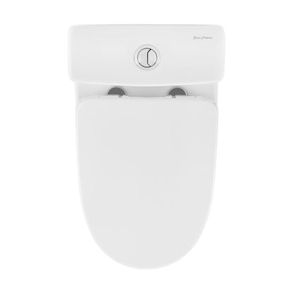 Swiss Madison Sublime II One-Piece 10" Rough-in 1.1/1.6 GPF Dual Top Flush Round Compact Toilet in Glossy White