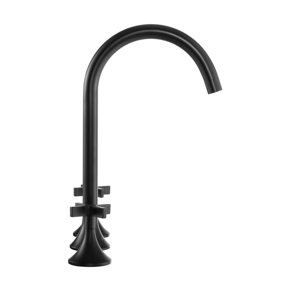Swiss Madison Daxton 8 in. Widespread, Cross Handle, Bathroom Faucet in Matte Black