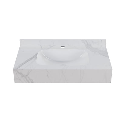Swiss Madison Avancer 36'' Wall Mount Sink In White Marble