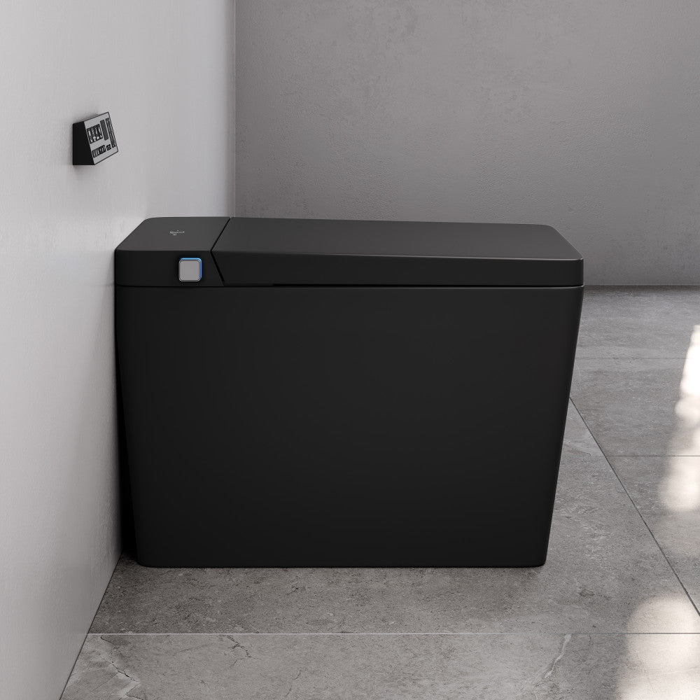 Swiss Madison Concorde One Piece Smart Toilet 1.28 GPF in Matte Black with Heated Bidet, Air Drying, Night Light, Foot Sensor