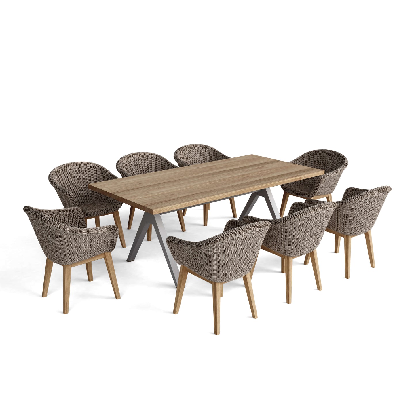 Anderson Teak SET-39A 9-pc Alura Padua Dining Table Set