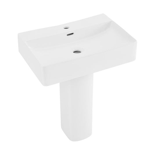 Swiss Madison Concorde Square Two-Piece Pedestal Sink
