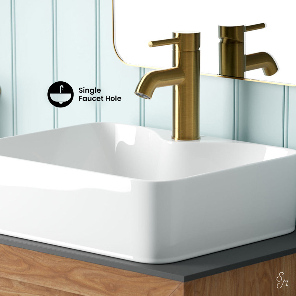 Swiss Madison Rennes 19" Vessel Sink in Glossy White
