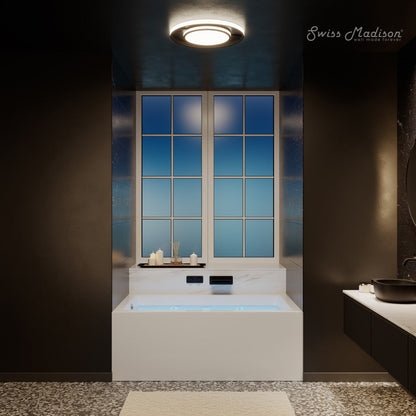 Swiss Madison Avancer 60" x 36" Left-Hand Drain Rectangular Alcove Whirlpool Bathtub with Apron