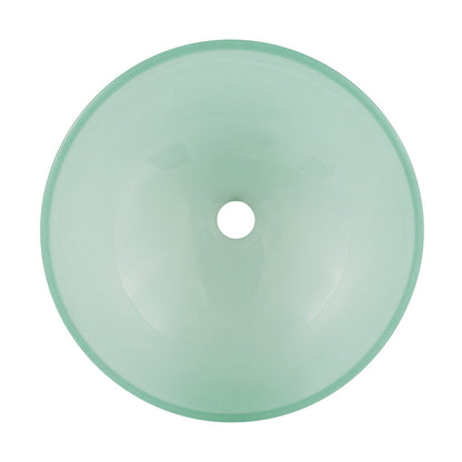 Swiss Madison Cascade 16.5 Color Glass Vessel Sink with Faucet, Frost