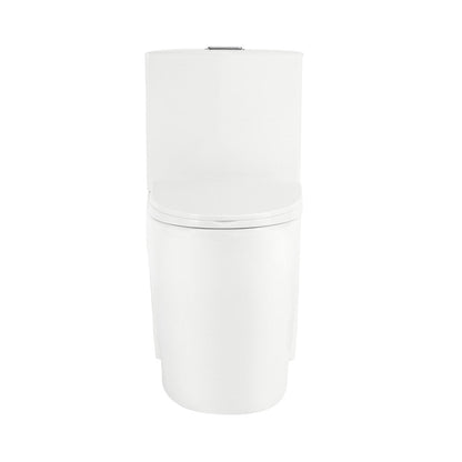 Swiss Madison St. Tropez Two-Piece 12" Rough-in 1.1/1.6 GPF Dual Top Flush Elongated Toilet in Glossy White