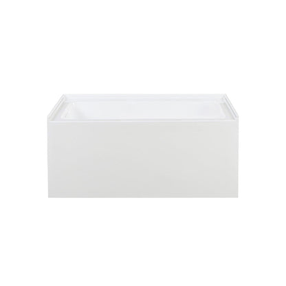 Swiss Madison Voltaire 48 x 32 Skirted Left Drain Soaking Apron Bathtub in Glossy White with Integrated Overflow, Drain Included