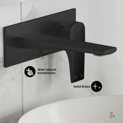 Swiss Madison Monaco Single-Handle, Wall-Mount, Bathroom Faucet in Matte Black