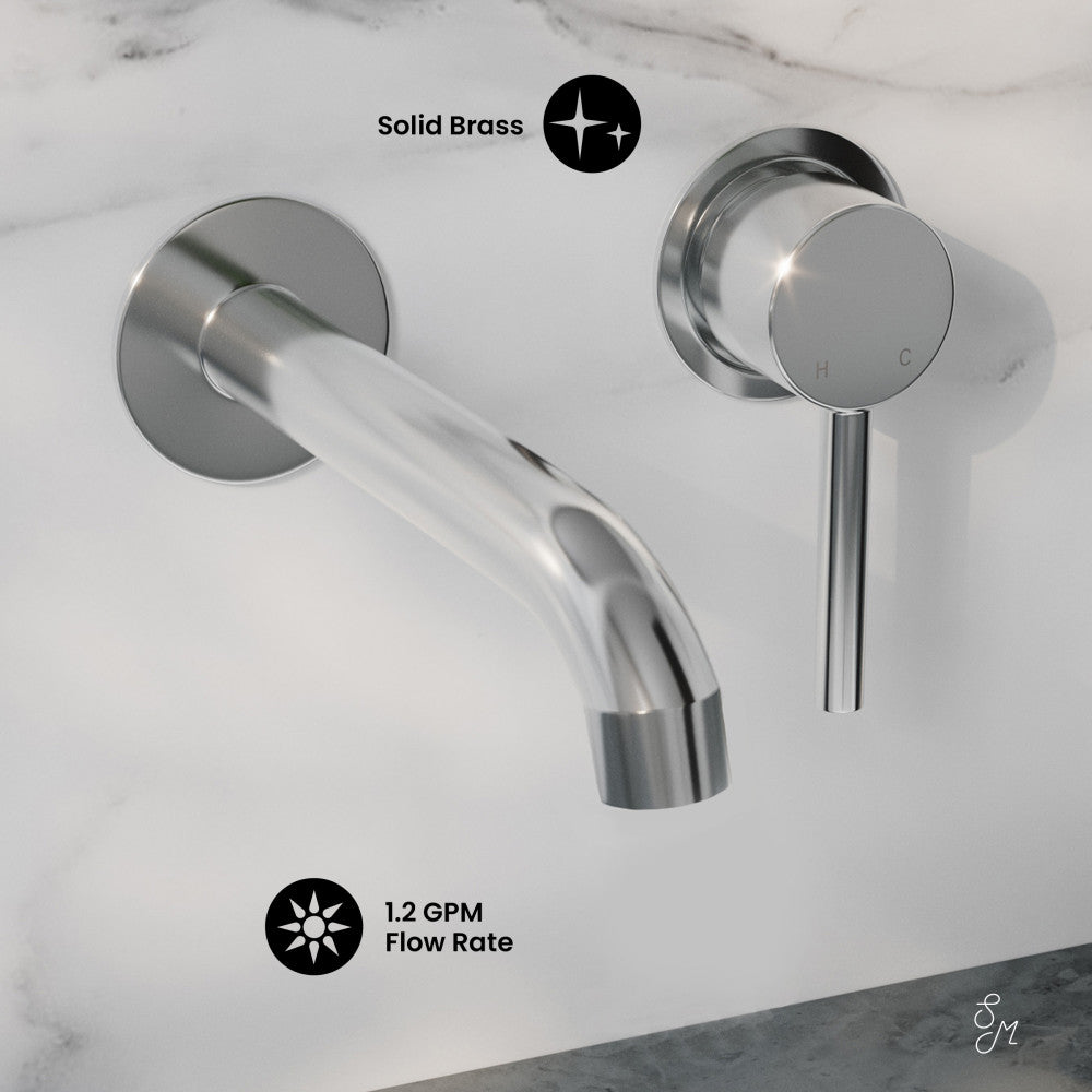 Swiss Madison Ivy Single-Handle Wall Mount Bathroom Faucet in Polished Chrome