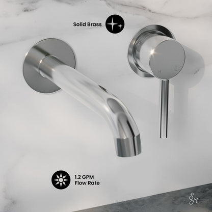 Swiss Madison Ivy Single-Handle Wall Mount Bathroom Faucet in Polished Chrome
