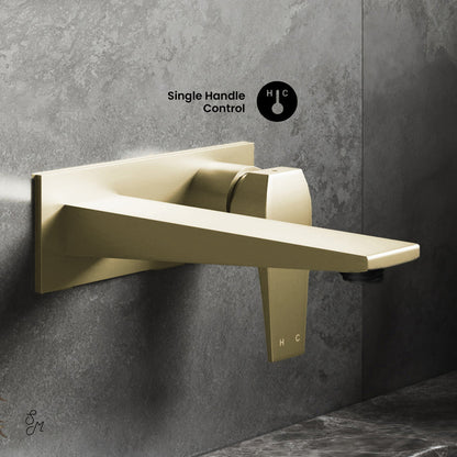 Swiss Madison Voltaire Single-Handle, Wall-Mount, Bathroom Faucet in Brushed Gold