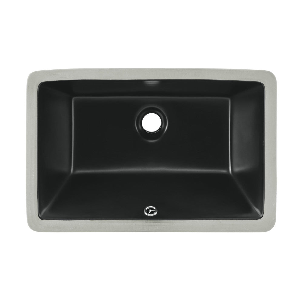Swiss Madison Voltaire 21" Rectangle Undermount Bathroom Sink in Matte Black
