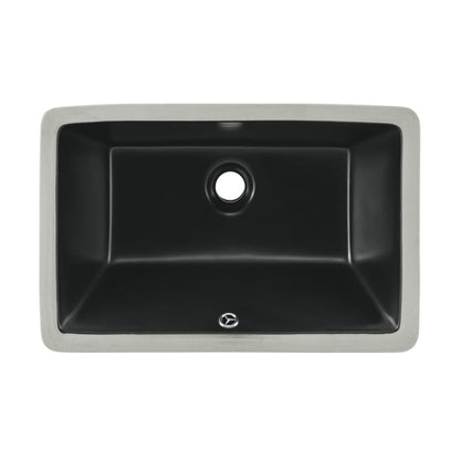 Swiss Madison Voltaire 21" Rectangle Undermount Bathroom Sink in Matte Black